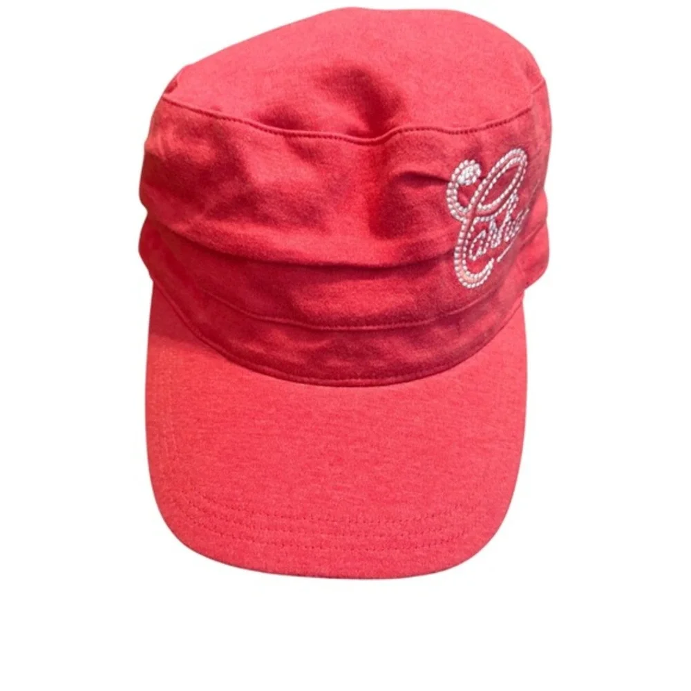 Y2K Carhartt Cadet Hat Cap Coral Pink Paris Hilton Bratz Grunge Military Style‎